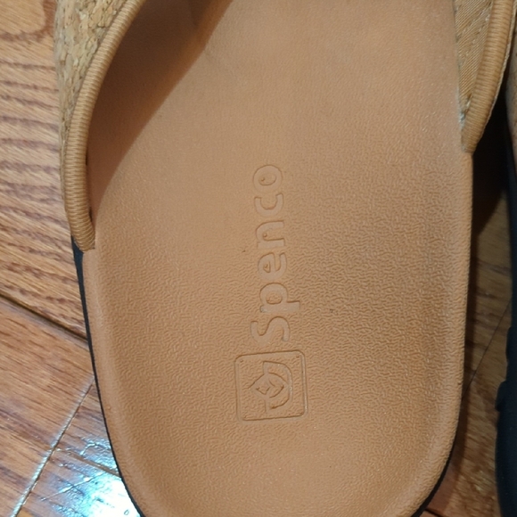 Women's Spenco Yumi Tan Cork Flip-Flop Thong Sandals - Picture 3 of 7